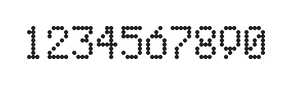 5×8数字点阵字体 ddN58AA1238