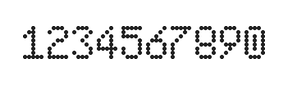 5×8数字点阵字体 ddN58AA1253