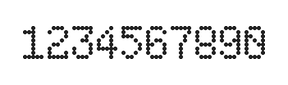 5×8数字点阵字体 ddN58AA1256