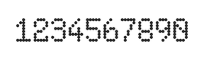 5×8数字点阵字体 ddN58AA1259