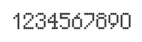5×8数字点阵字体 ddN58AA1261