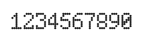 5×8数字点阵字体 ddN58AA1262
