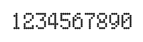 5×8数字点阵字体 ddN58AA1264