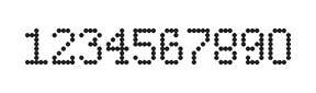 5×8数字点阵字体 ddN58AA1269