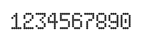 5×8数字点阵字体 ddN58AA1270
