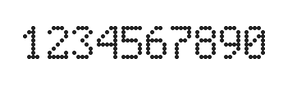 5×8数字点阵字体 ddN58AA1279