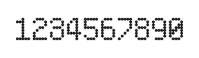 5×8数字点阵字体 ddN58AA1281