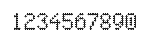 5×8数字点阵字体 ddN58AA1283