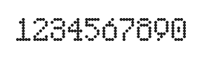 5×8数字点阵字体 ddN58AA1285