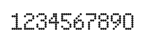 5×8数字点阵字体 ddN58AA1288