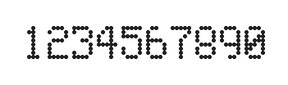 5×8数字点阵字体 ddN58AA1290