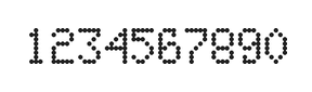 5×8数字点阵字体 ddN58AA1293