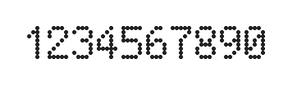 5×8数字点阵字体 ddN58AA1300