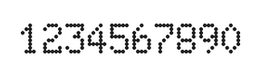 5×8数字点阵字体 ddN58AA1307