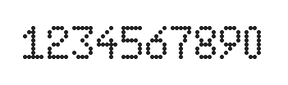 5×8数字点阵字体 ddN58AA1310