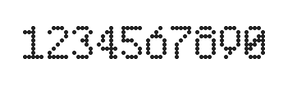 5×8数字点阵字体 ddN58AA1312