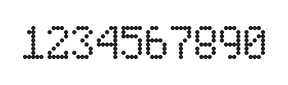 5×8数字点阵字体 ddN58AA1320