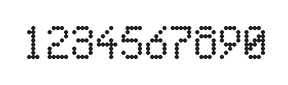 5×8数字点阵字体 ddN58AA1321