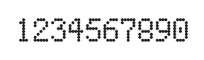 5×8数字点阵字体 ddN58AA1323