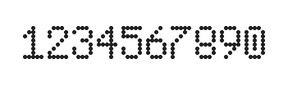 5×8数字点阵字体 ddN58AA1325