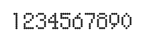 5×8数字点阵字体 ddN58AA1326