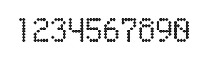 5×8数字点阵字体 ddN58AA1327