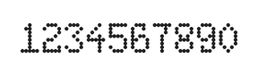 5×8数字点阵字体 ddN58AA1330