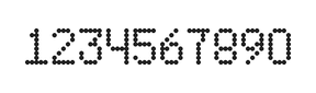 5×8数字点阵字体 ddN58AA1332