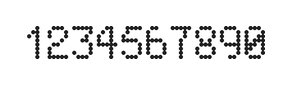 5×8数字点阵字体 ddN58AA1334