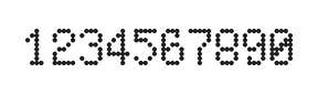 5×8数字点阵字体 ddN58AA1344