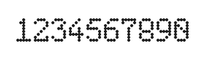 5×8数字点阵字体 ddN58AA1350