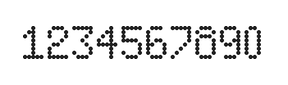 5×8数字点阵字体 ddN58AA1352