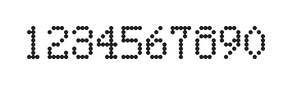 5×8数字点阵字体 ddN58AA1353