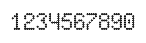 5×8数字点阵字体 ddN58AA1356