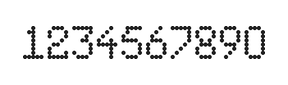 5×8数字点阵字体 ddN58AA1357