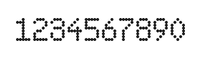 5×8数字点阵字体 ddN58AA1358