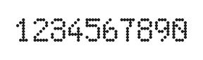 5×8数字点阵字体 ddN58AA1363