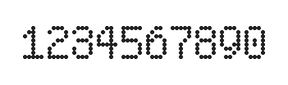 5×8数字点阵字体 ddN58AA1365
