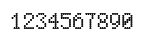 5×8数字点阵字体 ddN58AA1374