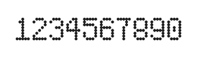5×8数字点阵字体 ddN58AA1375