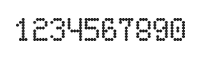 5×8数字点阵字体 ddN58AA1376