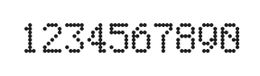 5×8数字点阵字体 ddN58AA1394