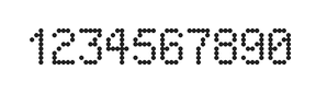 5×8数字点阵字体 ddN58AA1398