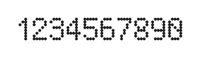 5×8数字点阵字体 ddN58AA1400