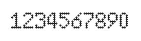 5×8数字点阵字体 ddN58AA1403