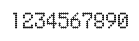 5×8数字点阵字体 ddN58AA1405