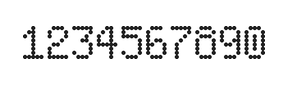 5×8数字点阵字体 ddN58AA1406