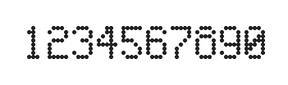 5×8数字点阵字体 ddN58AA1407