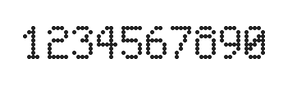 5×8数字点阵字体 ddN58AA1409