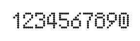 5×8数字点阵字体 ddN58AA1410